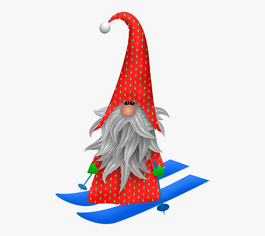 Scandia Gnome, Christmas Skiing, Gnome Skiing, Window, Transparent Clipart