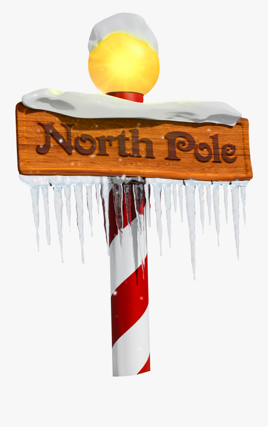 North Pole Sign Clip Art - North Pole Sign Png, Transparent Clipart