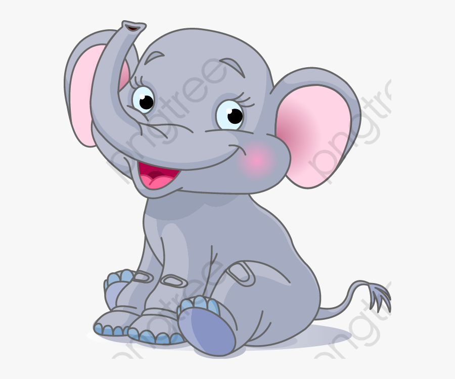 Elephant Clipart Like Cute - Baby Elephant Png Cartoon, Transparent Clipart