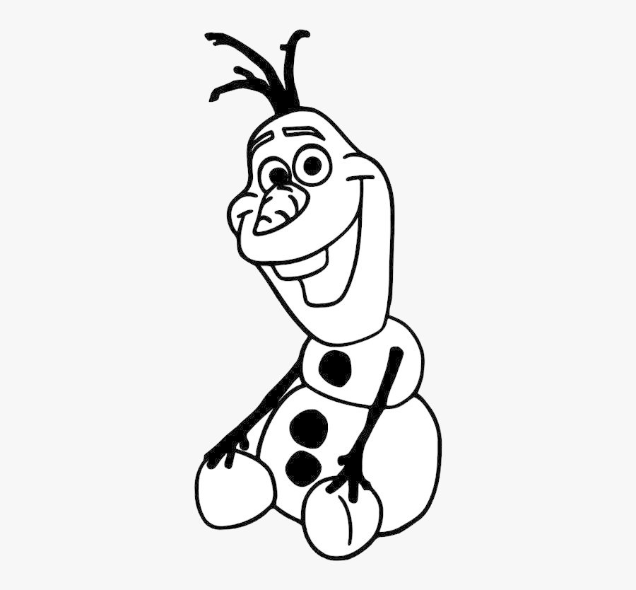 Olaf Transparent Png - Olaf Frozen Black And White, Transparent Clipart
