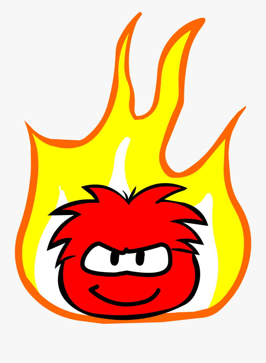 Flying Club Penguin Wiki - Club Penguin Fire Puffle, Transparent Clipart