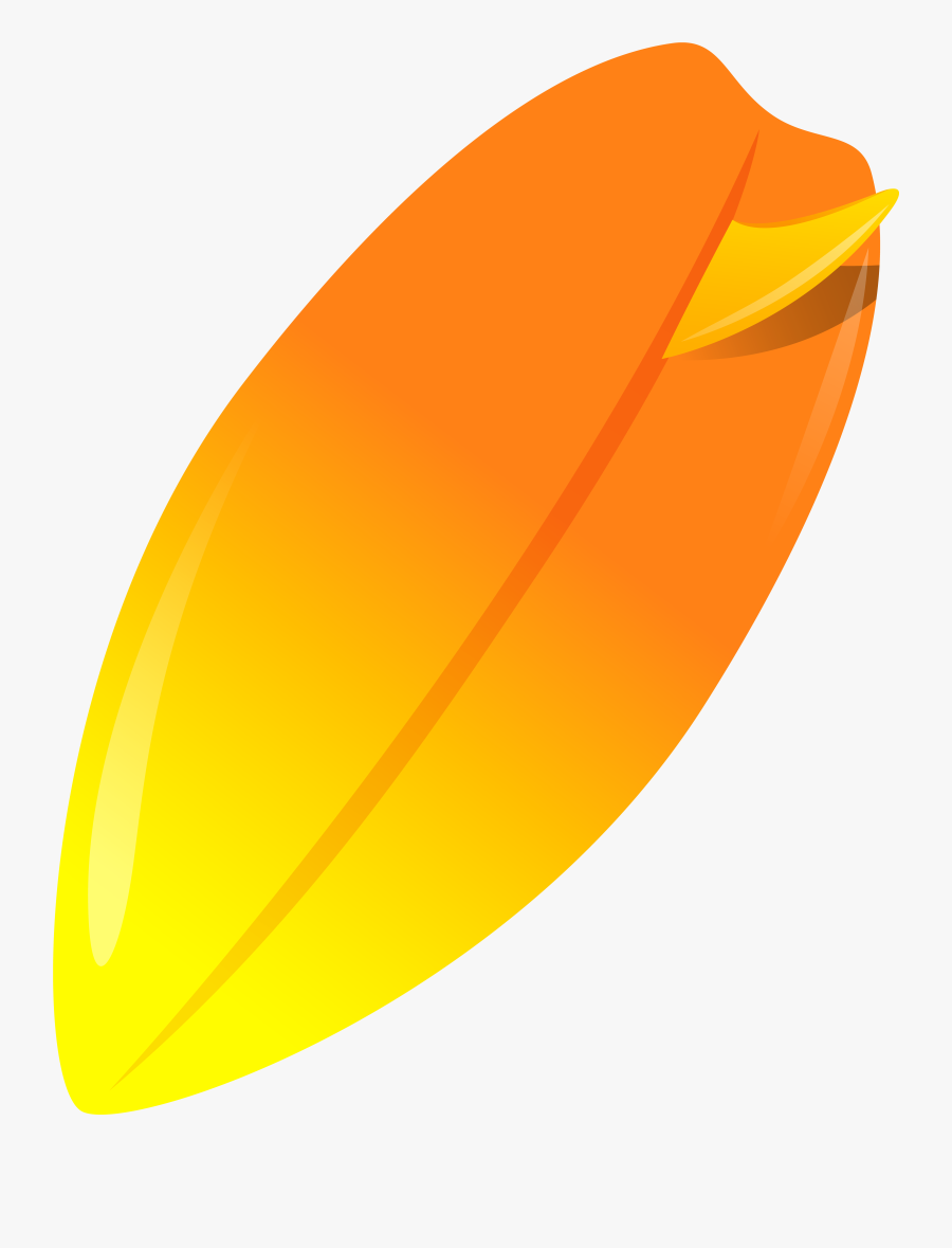 Surfboard Clipart Orange, Transparent Clipart