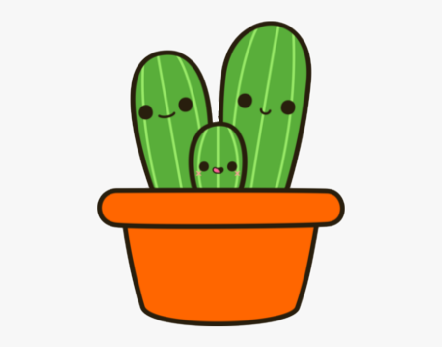 Cactus Planta Marron V - Dibujos De Plantas Kawaii, Transparent Clipart