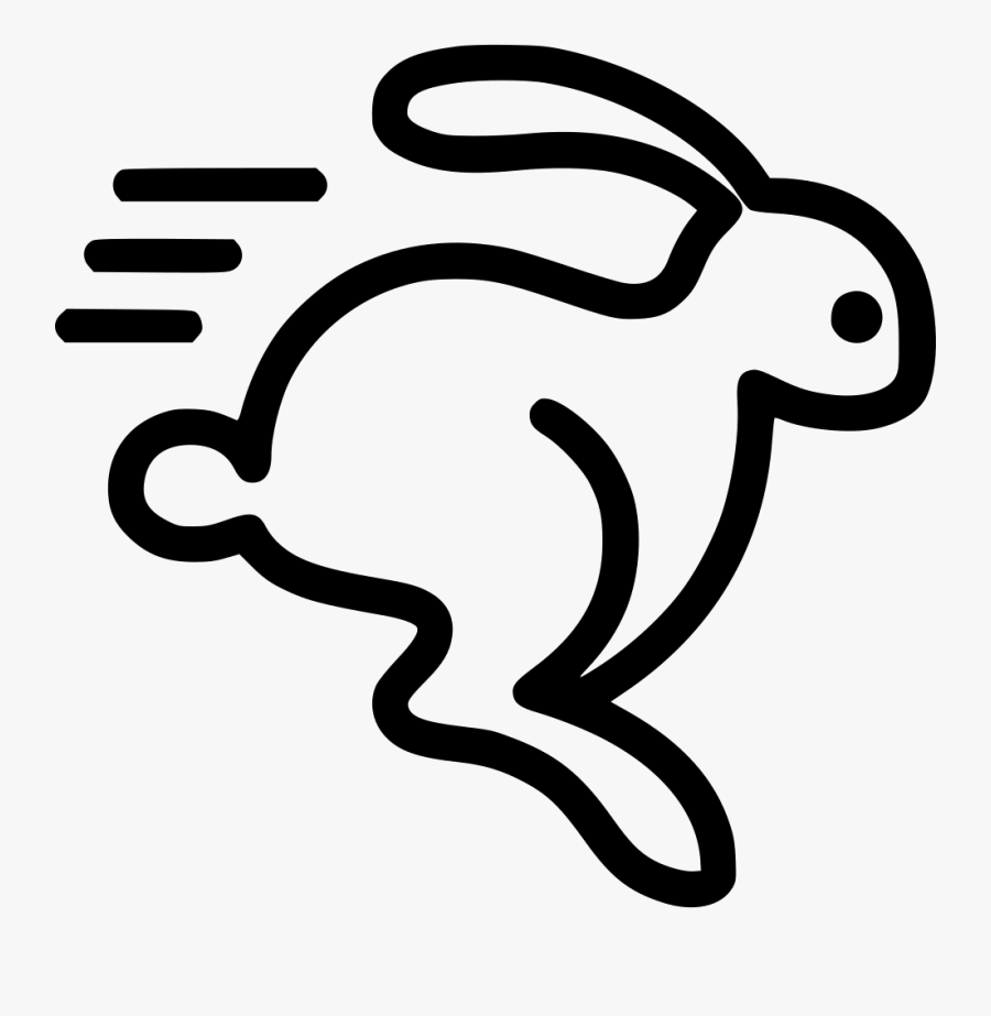 Running Rabbit Comments - Fast And Slow Icons, Transparent Clipart