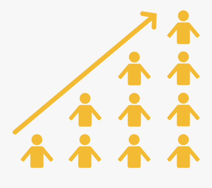 Shoeboxed Graph Increase - People Increasing Graph, Transparent Clipart