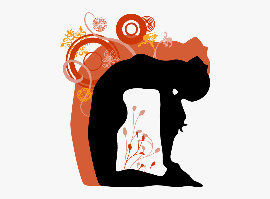 Camel Pose Yoga Silhouette, Transparent Clipart