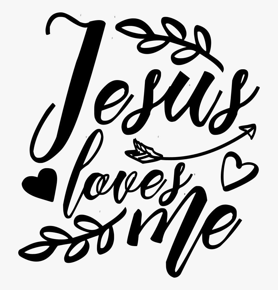 Jesus Love Black And White, Transparent Clipart