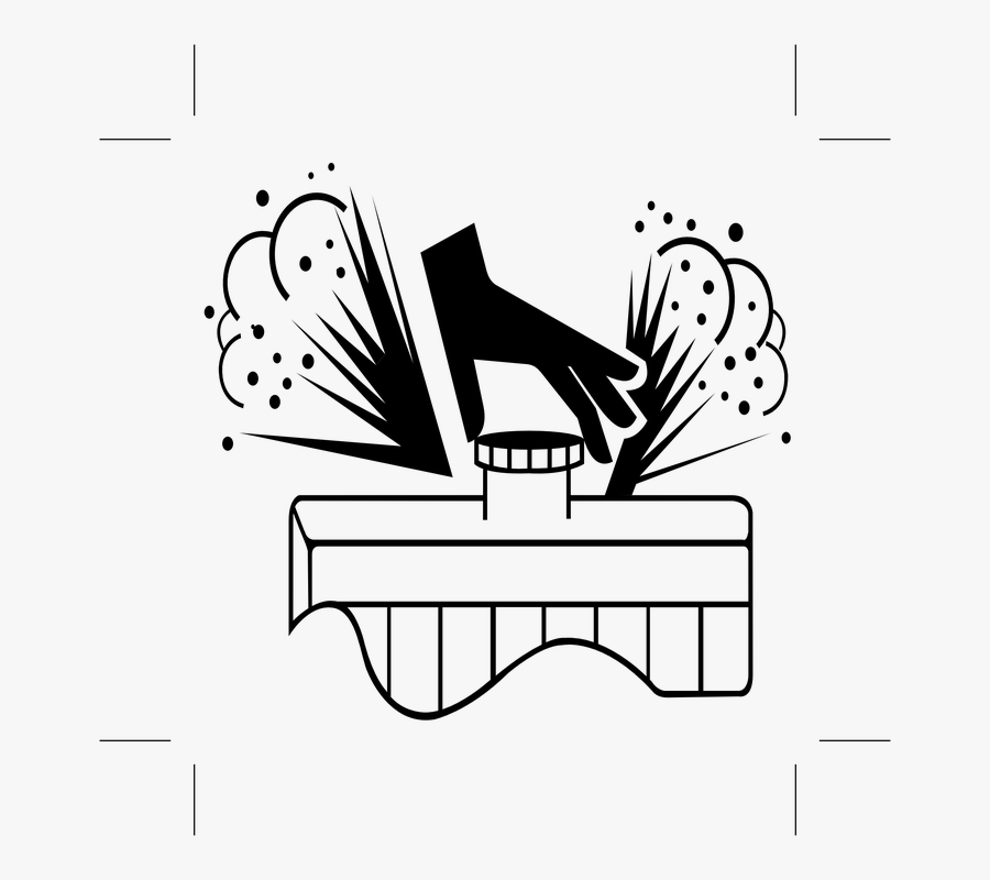 Hot Fluid Under Pressure, Warning, Danger, Sign, Symbol - Clip Art, Transparent Clipart