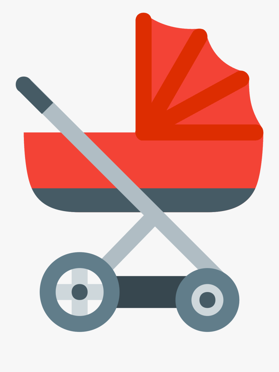 Stroller Clip Valet - Baby Carriage Png Red, Transparent Clipart