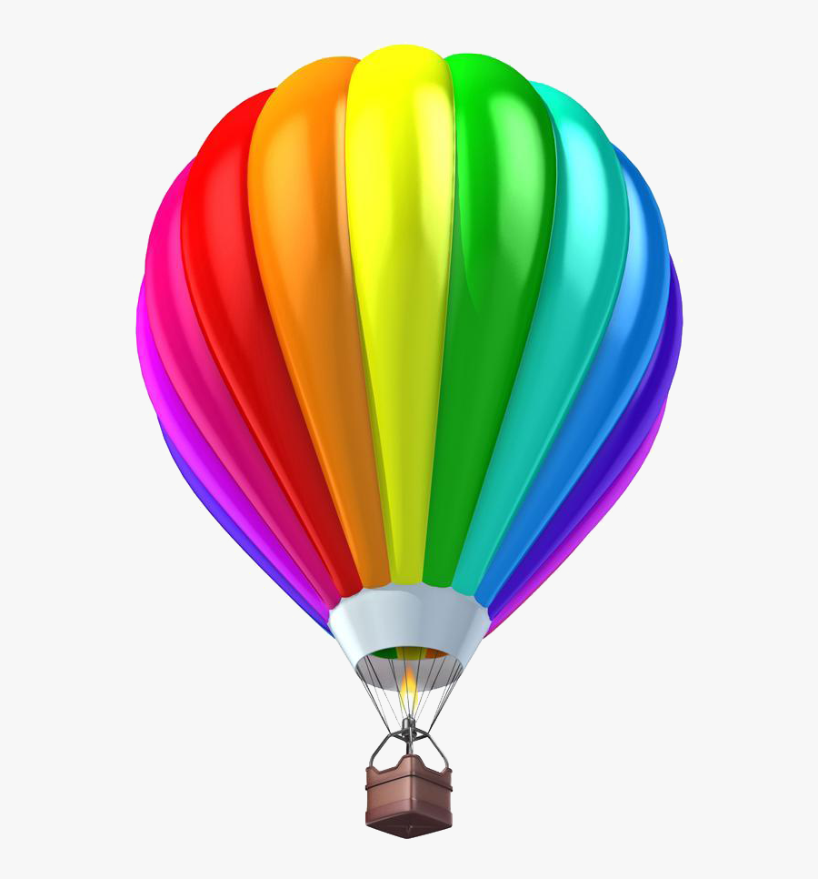Parachute Clipart Wallpaper - Colorful Hot Air Balloon Clipart, Transparent Clipart
