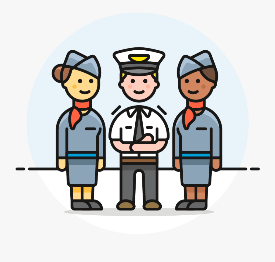 Captain Clipart Male Pilot - Cabin Crew Icon Png, Transparent Clipart