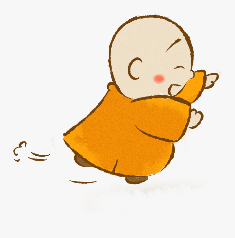 Clip Art Monk Cartoon - Buddhist Monk Cartoon Png, Transparent Clipart