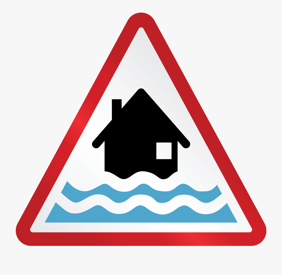 Flood Clipart Flooded Basement - Flood Warning Sign, Transparent Clipart