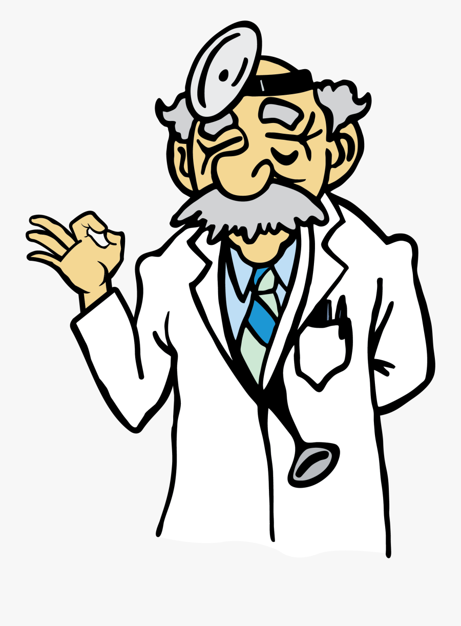 Doctor Old Cartoon, Transparent Clipart