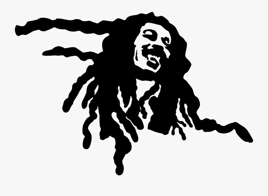 Fictional Character,stencil,logo - Bob Marley Brasil Graffiti, Transparent Clipart