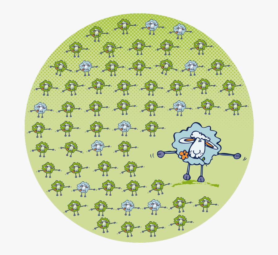 Counting Sheep Round Picture "
 Class= - Gilles Binchois Messe De Notre Dame, Transparent Clipart