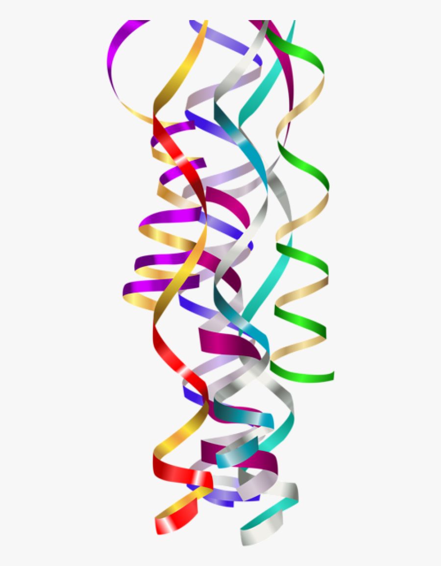 Ribbon Clipart Curly - Serpentina Vector Png, Transparent Clipart