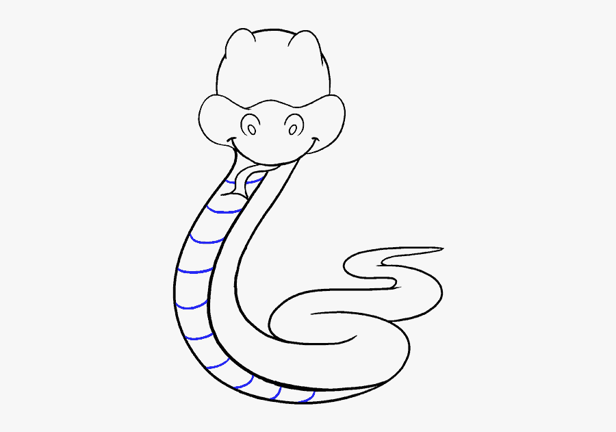 Picture Of A Cartoon Snake - Draw A Cartoon Snake, Transparent Clipart