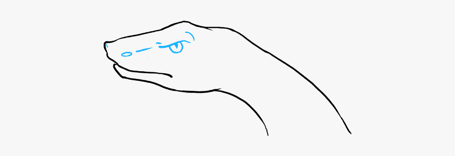 How To Draw Snake Head - Line Art, Transparent Clipart