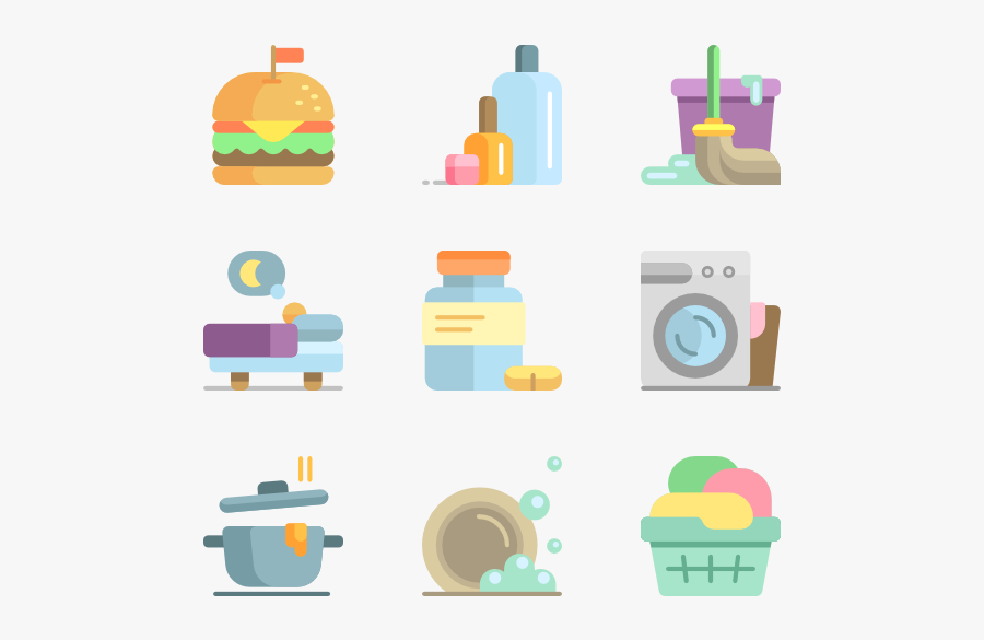 Daily Routine Objects & Actions - Daily Routine Icon Vector, Transparent Clipart