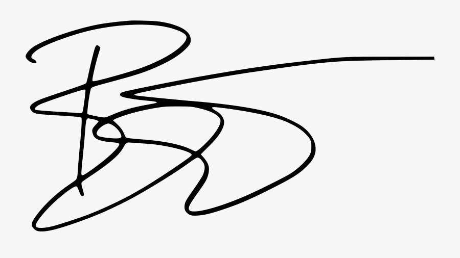 David Bowie Signature Clip Arts - Black And White Signature, Transparent Clipart