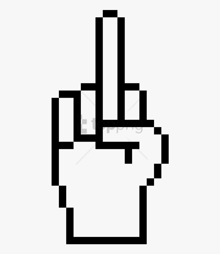 Free Png Download Jason Mask Pixel Art Png Images Background - Middle Finger Cursor Png, Transparent Clipart