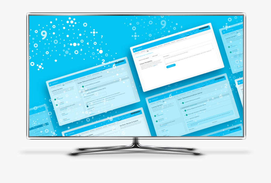 Tv Showing Number Porting Video, Transparent Clipart