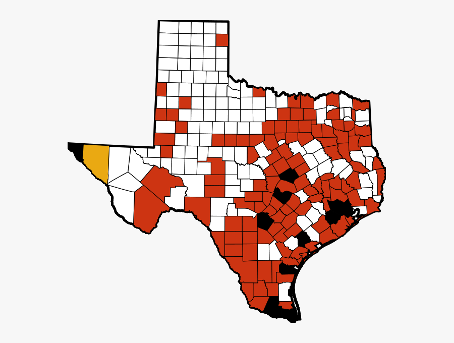 H1n1 Texas Map - Map Of Texas, Transparent Clipart