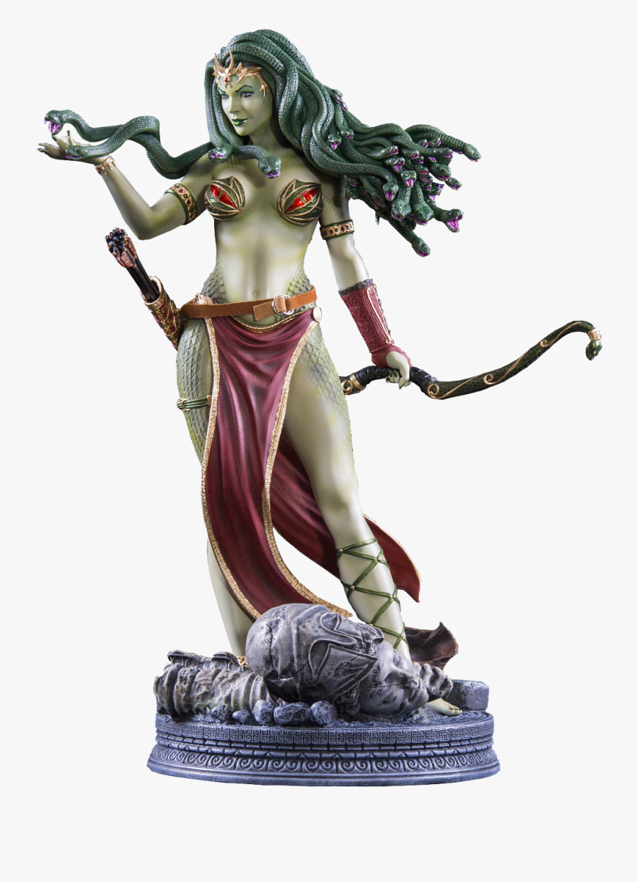 Clip Art Perseus With The Head Of Medusa - Medusa Statue Greek Mythology, Transparent Clipart