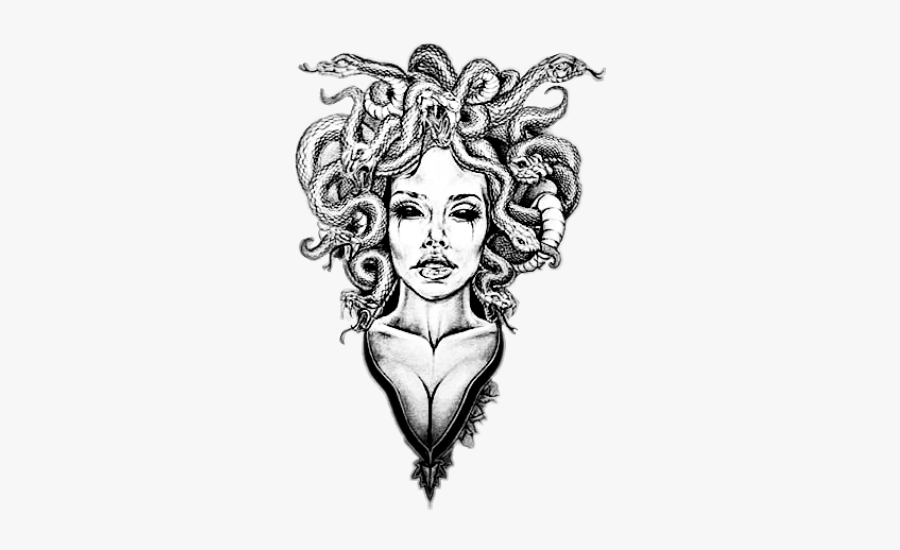 #medusa #medusatattoo #snakes #tattoodesign #tattoo - Medusa Tattoo Design, Transparent Clipart