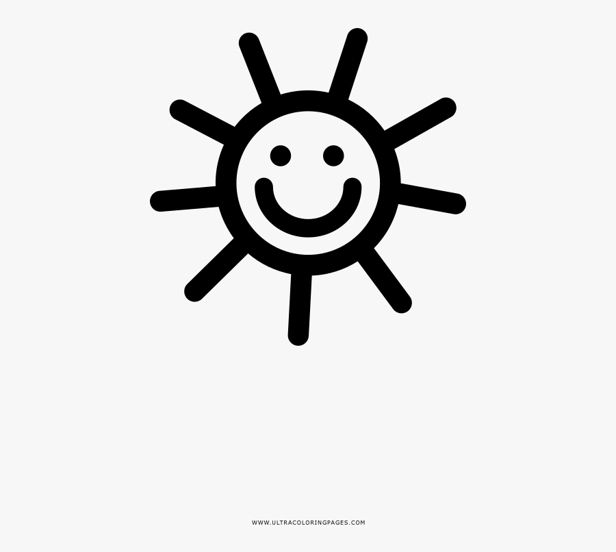 Happy Sun Coloring Page - Simple Easy To Draw Flowers, Transparent Clipart