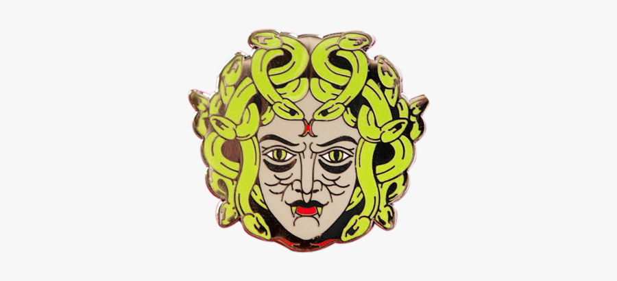 Green Medusa Pin - Illustration, Transparent Clipart
