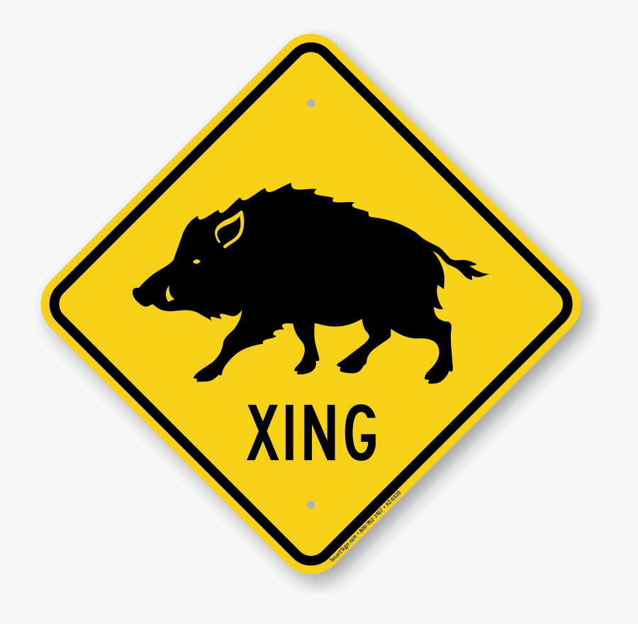 Hog Clip Heavy Duty - Turtle Xing Sign, Transparent Clipart