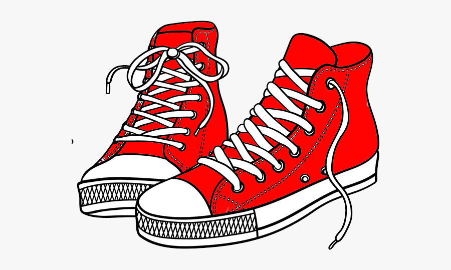 Red Shoes High Tops - Red Shoes Clip Art, Transparent Clipart
