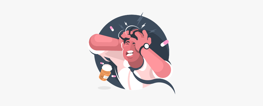 Headache Graphic, Transparent Clipart