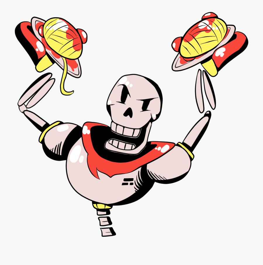 Warning, This Is The Comander Of The Skeleton Army - Undertale Papyrus Spaghetti, Transparent Clipart