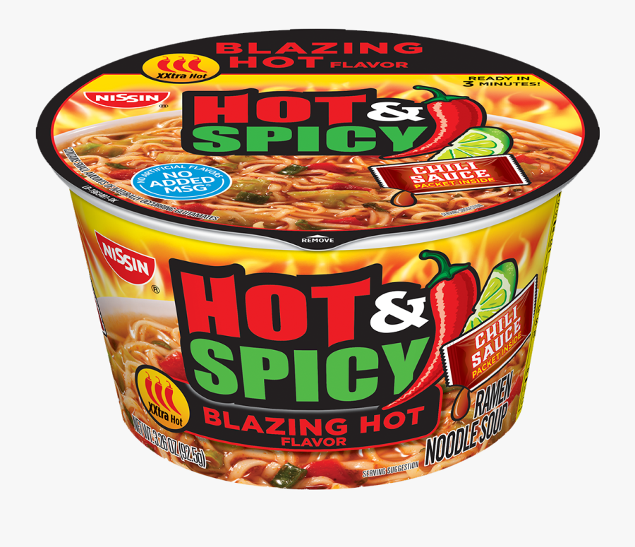 Nissin Hot And Spicy Blazing Hot, Transparent Clipart