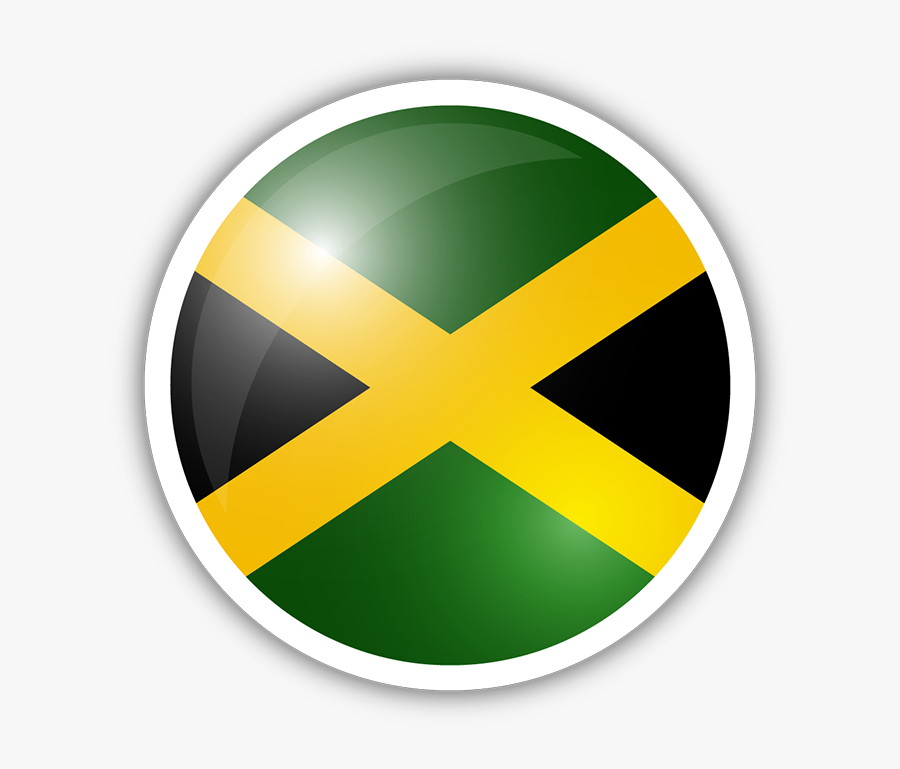 Jamaica Flag Circle Sticker Clipart , Png Download - Jamaica Flag In A Circle, Transparent Clipart