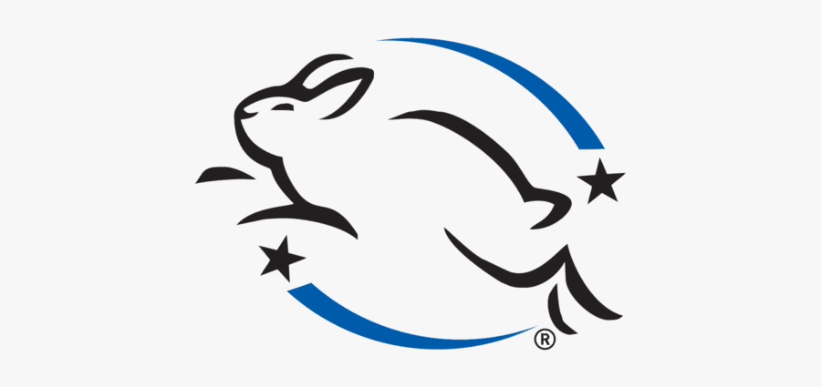 Leaping Bunny Logo Png, Transparent Clipart