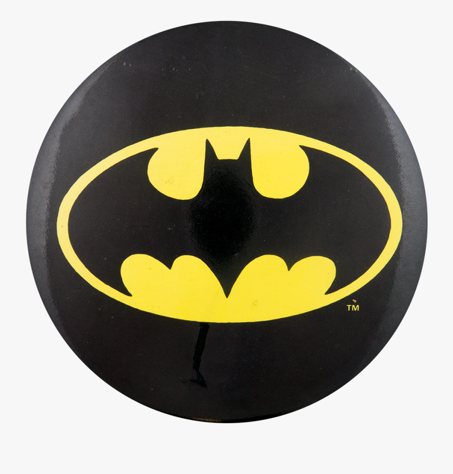 Batman Black And Gold Entertainment Button Museum - Batman Logo Print, Transparent Clipart