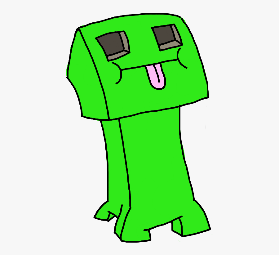 #minecraft #mc #mcpe #creeper #green #derpy #derpycreeper - Minecraft Creeper Cute Png, Transparent Clipart