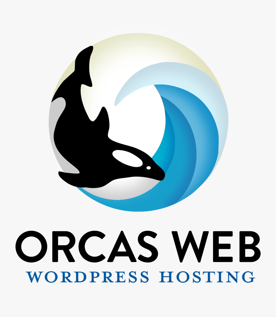 Orcas Web Whale Logo, Whale In A Circular Wave - Graphic Design, Transparent Clipart