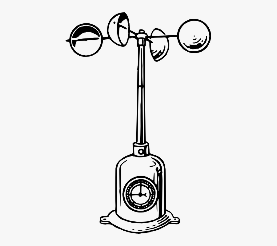 Anemometer, Instrument, Meteorological, Meteorology - Diagram Of Cup Anemometer, Transparent Clipart