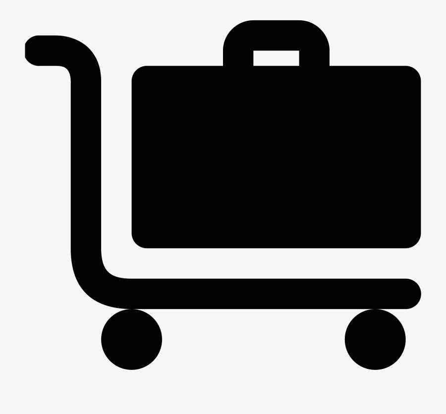 Graphic Free Library Carts Clipart Trolley Bag - Luggage Trolley Icon Png, Transparent Clipart