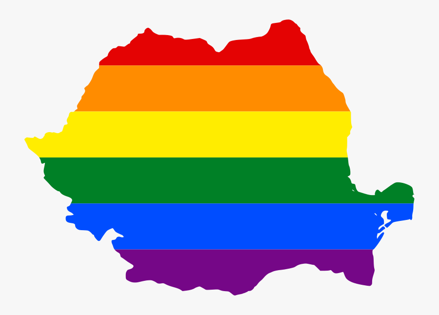Romania Flag Map, Transparent Clipart