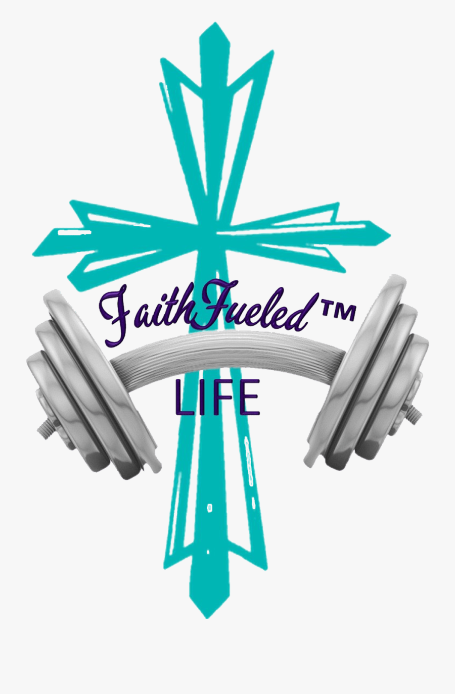 Faithfueled™ Moms - Bent Dumbbell, Transparent Clipart