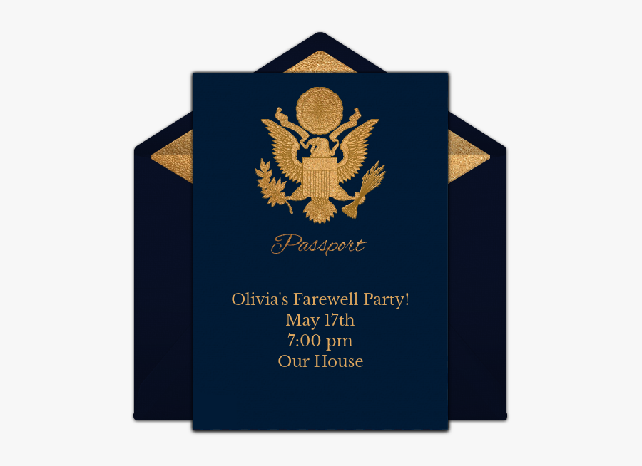 Clip Art Passport Wedding Invitation Template - Emblem, Transparent Clipart