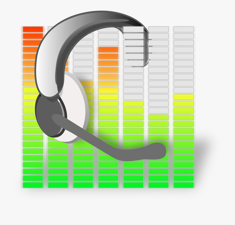 Microphone Headset Equalization Sound Headphones - Headset Clip Art, Transparent Clipart