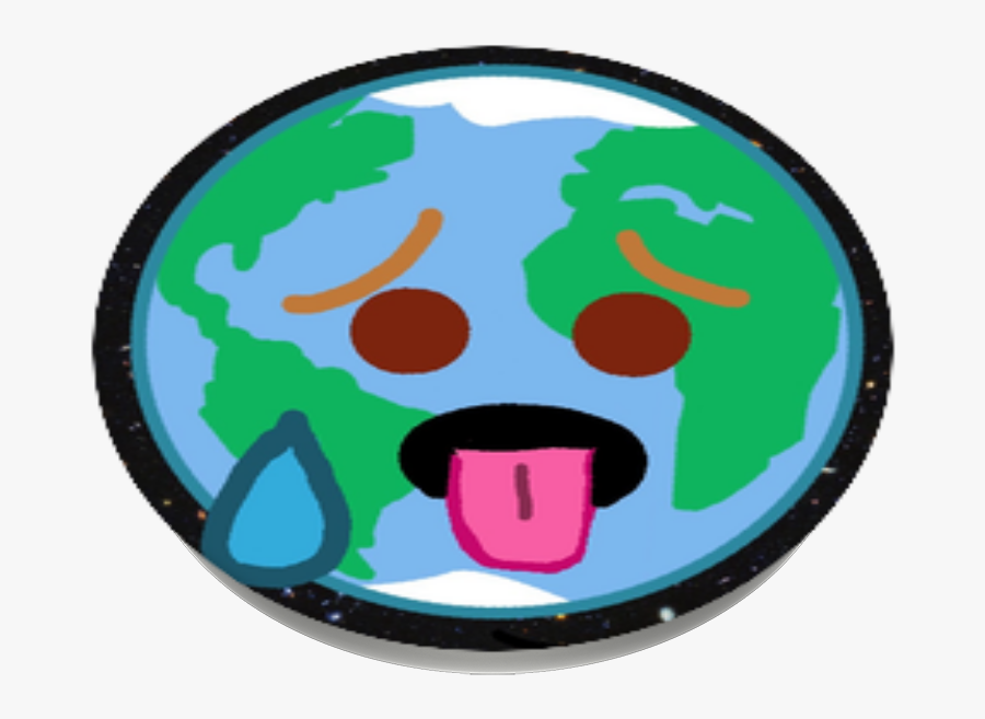 Melting/sweating Earth, Popsockets - Clip Art, Transparent Clipart