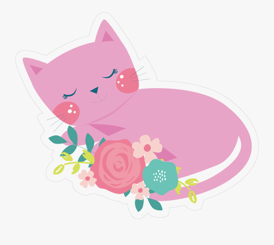 Cat Print & Cut File - Cartoon, Transparent Clipart